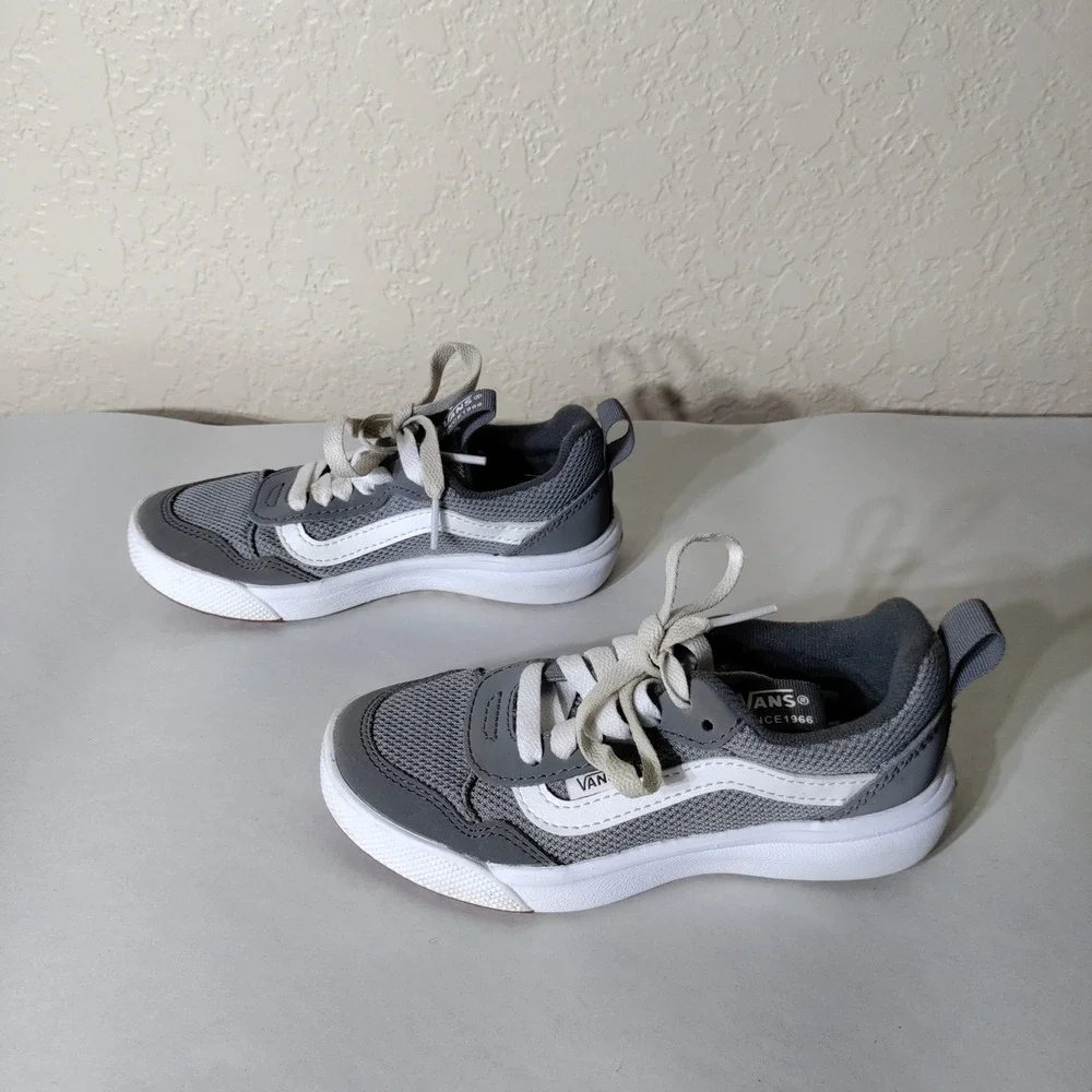 Vans Range EXP Gray White Low Top Mesh Youth Sneakers Size 12.0 500264